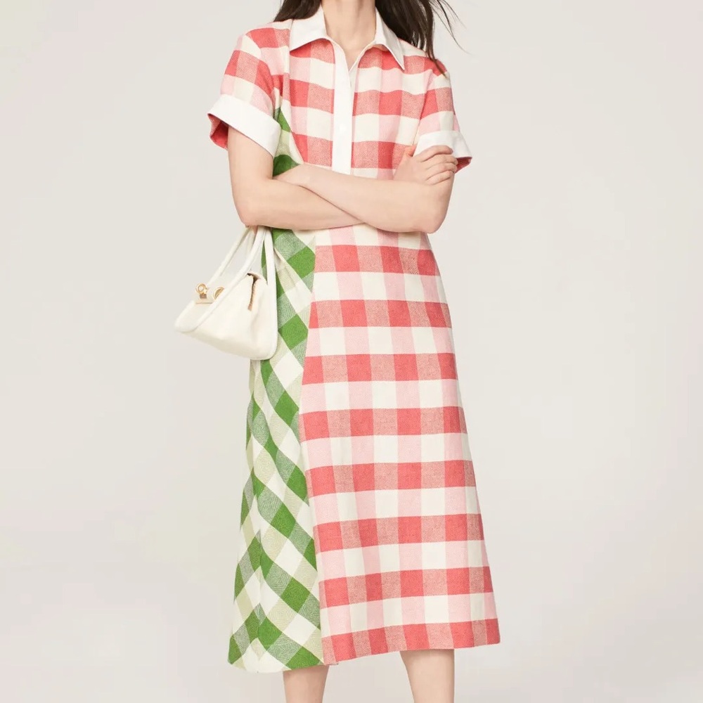 Rosie Assoulin Plaid Polo Dress
